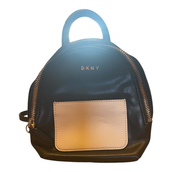 DKNY Bryanna Mini Stylish Black and Cream Backpack - Picture 2 of 14